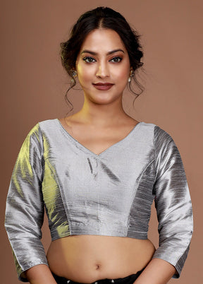 Grey Silk Designer Blouse - Indian Silk House Agencies