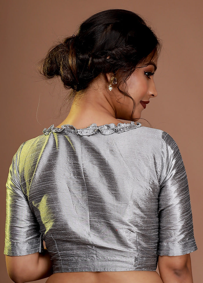 Grey Silk Designer Blouse - Indian Silk House Agencies