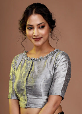 Grey Silk Designer Blouse - Indian Silk House Agencies