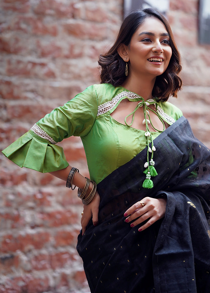 Green Silk Designer Blouse - Indian Silk House Agencies