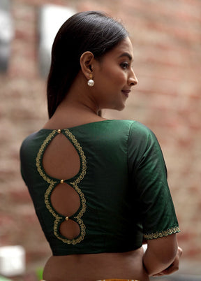 Green Silk Designer Blouse - Indian Silk House Agencies