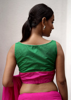 Green Silk Designer Blouse - Indian Silk House Agencies