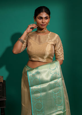 Gold  High Neck Designer Blouse