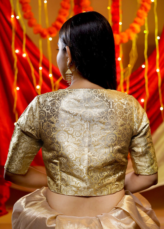 Gold Brocade Designer Blouse - Indian Silk House Agencies