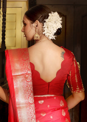 Red Silk Designer Blouse - Indian Silk House Agencies