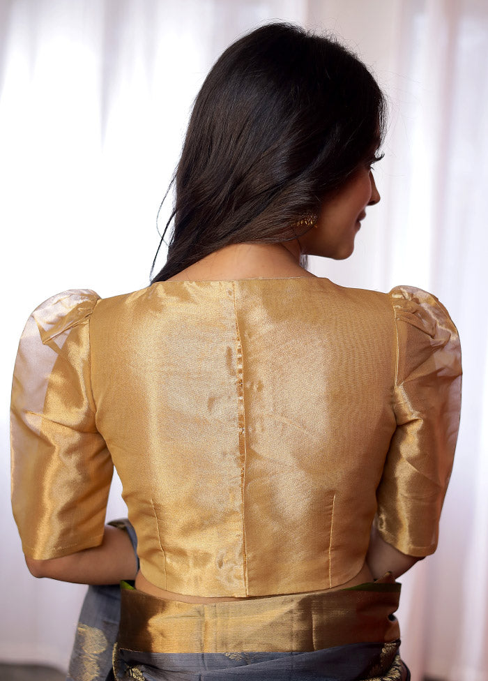 Golden Tissue Designer Blouse - Indian Silk House Agencies