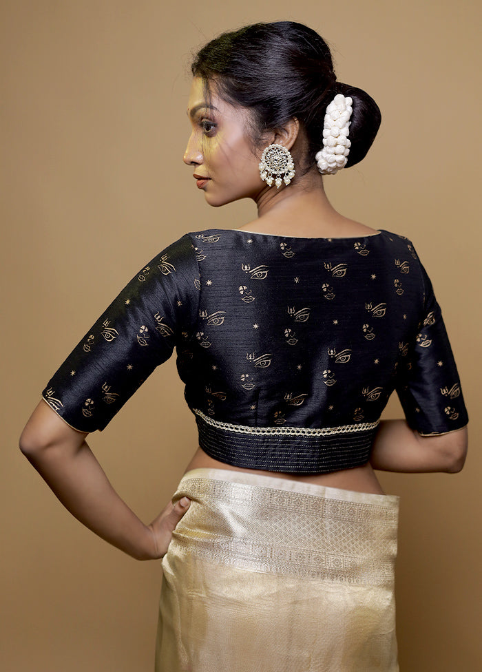 Black Dupion Silk Designer Blouse