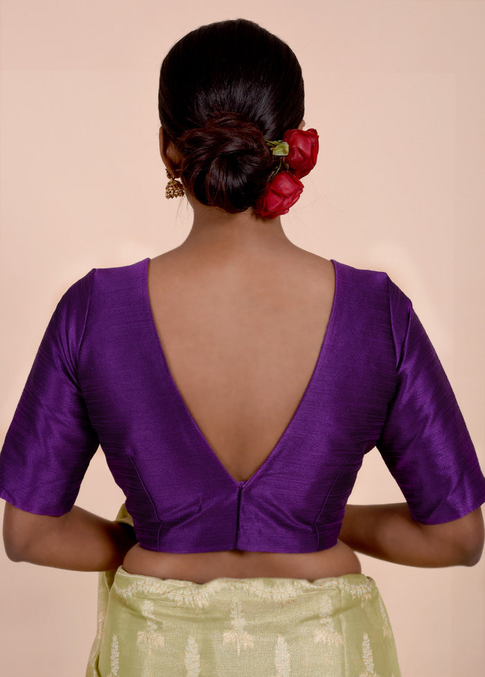 Purple Dupion Silk Designer Blouse