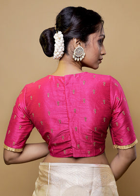 Rani Pink Dupion Silk Designer Blouse