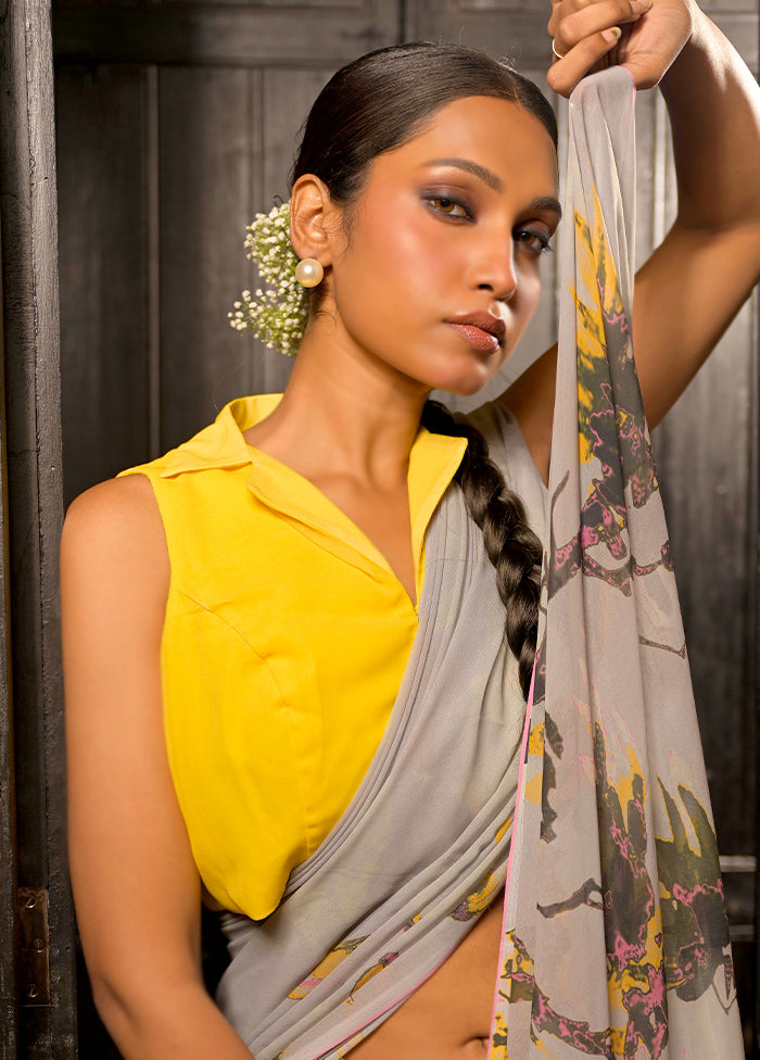 Yellow Georgette Designer Blouse