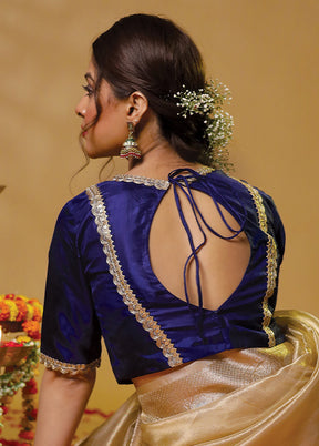 Royal Blue Pure Silk Designer Blouse