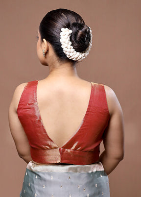 Red Tissue Designer Blouse