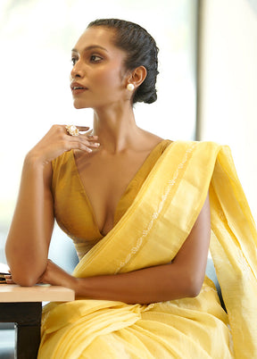 Mustard Dupion Silk Designer Blouse