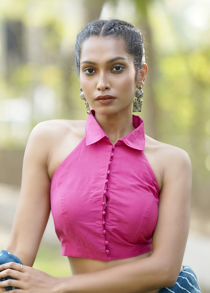 Rani Pink Cotton Silk Designer Blouse