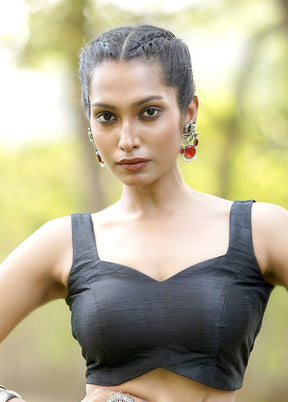 Black Dupion Silk Designer Blouse
