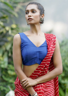 Royal Blue Dupion Silk Designer Blouse