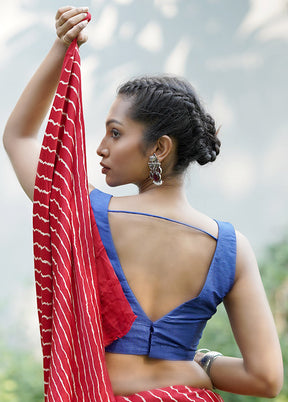 Royal Blue Dupion Silk Designer Blouse