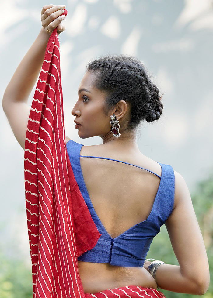 Royal Blue Dupion Silk Designer Blouse