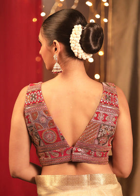 Rani Pink Embroidered Designer Blouse