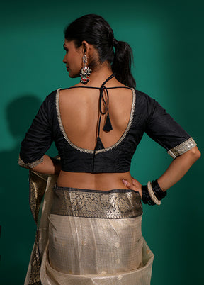 Black  Sweetheart Neck Designer Blouse