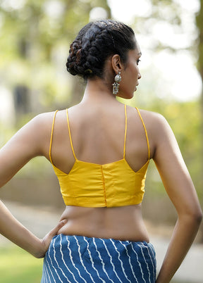 Yellow Pure Silk Designer Blouse