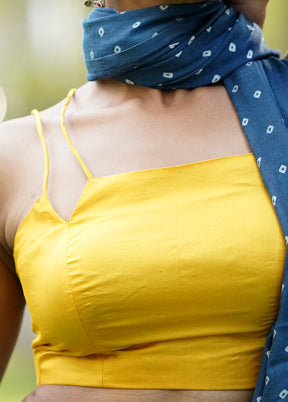 Yellow Pure Silk Designer Blouse