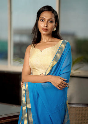 Beige Tissue Designer Blouse