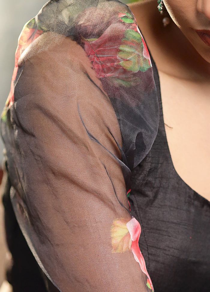Black Organza Designer Blouse