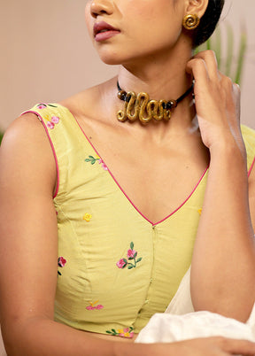 Mint Green Cotton Designer Blouse