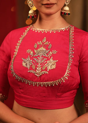 Rani Pink Organza Designer Blouse