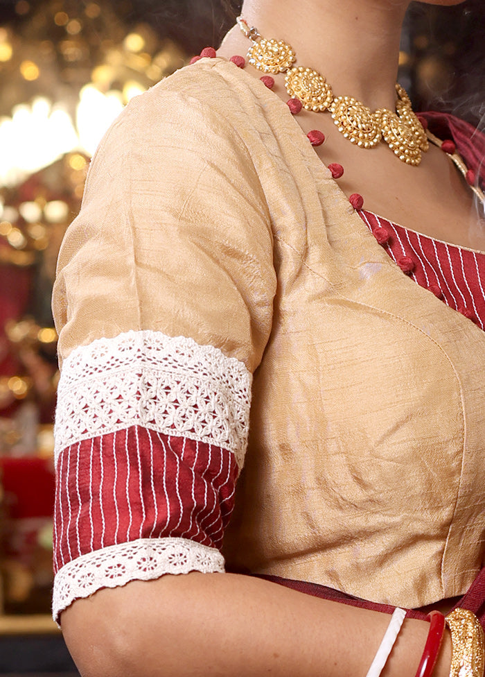 Beige  Designer Designer Blouse