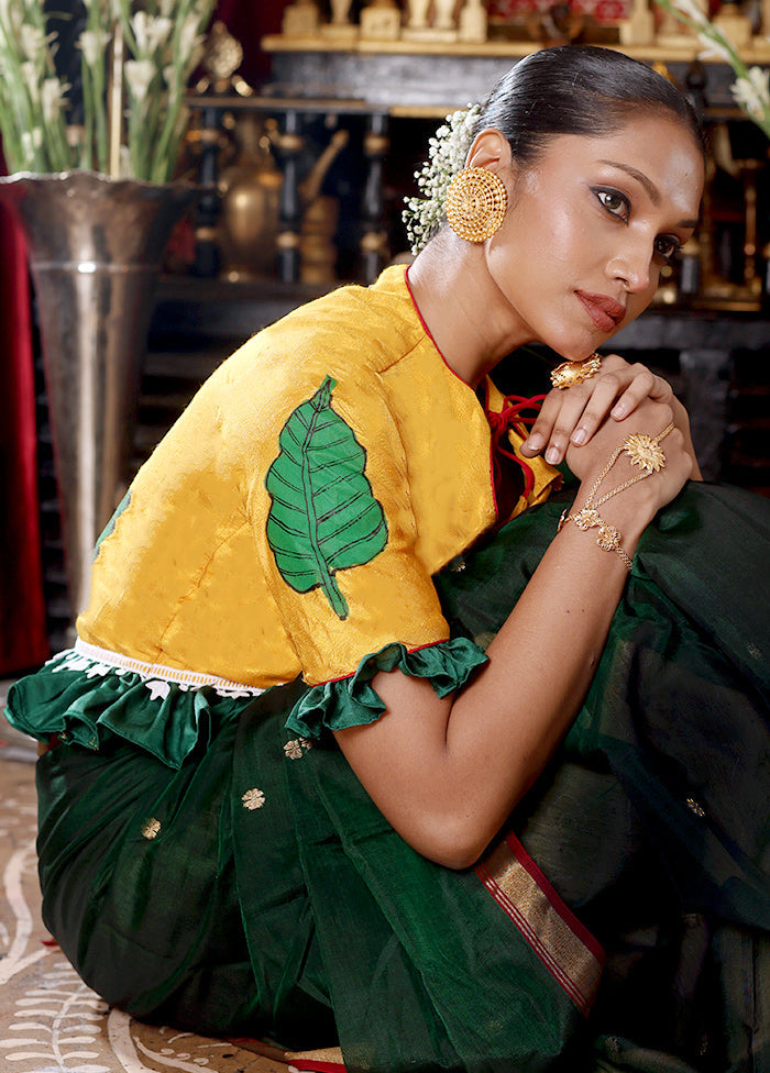 Yellow  Designer Designer Blouse