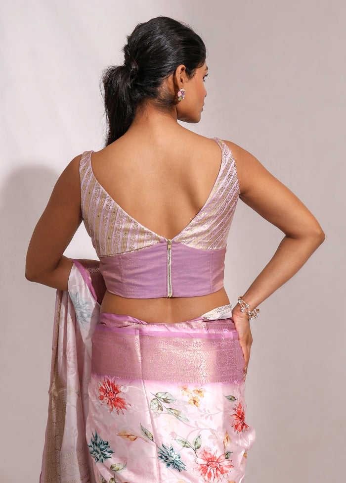 Lavender  Sweetheart Neck Designer Blouse