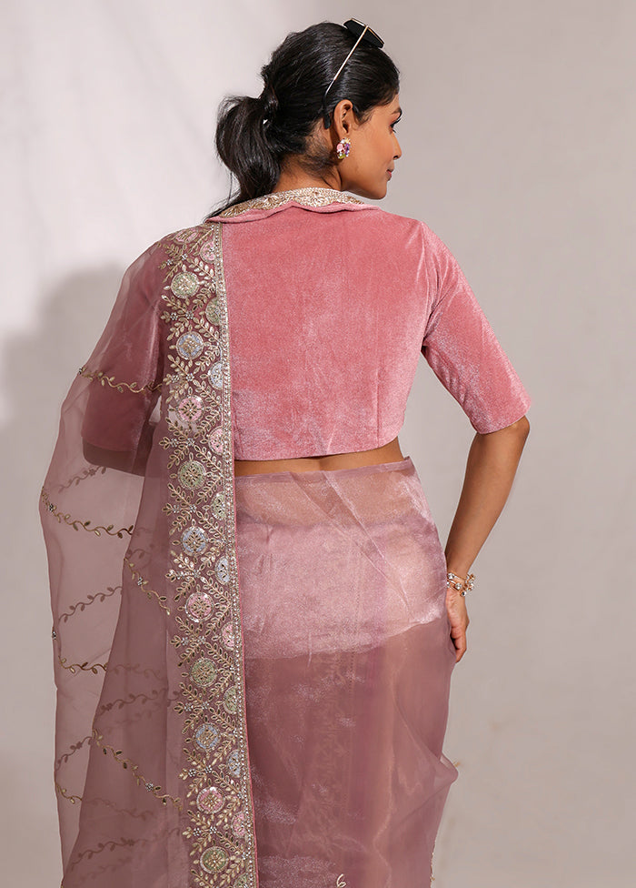 Lavender  Collar Neck Designer Blouse