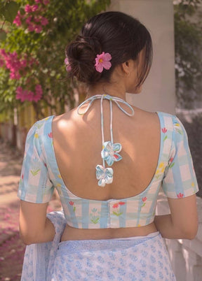 Light Blue Designer Designer Blouse