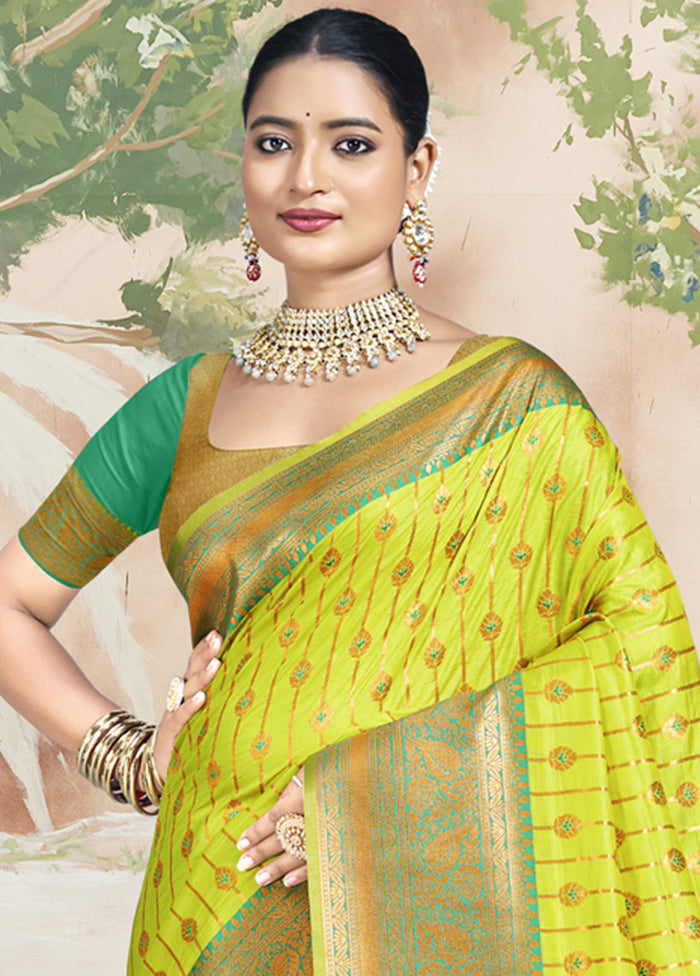 Multicolor Dupion Silk Saree With Blouse Piece