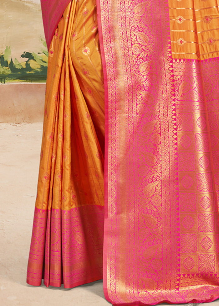 Multicolor Dupion Silk Saree With Blouse Piece