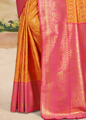 Multicolor Dupion Silk Saree With Blouse Piece