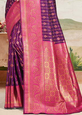 Multicolor Dupion Silk Saree With Blouse Piece