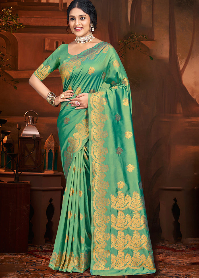 Multicolor Dupion Silk Saree With Blouse Piece