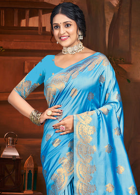 Multicolor Dupion Silk Saree With Blouse Piece