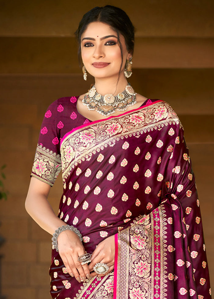 Pink Dupion Silk Saree With Blouse Piece - Indian Silk House Agencies