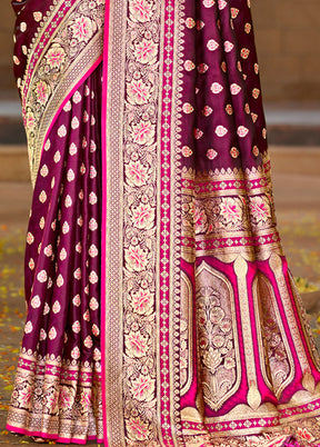 Pink Dupion Silk Saree With Blouse Piece - Indian Silk House Agencies