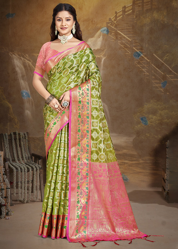 Multicolor Dupion Silk Saree With Blouse Piece