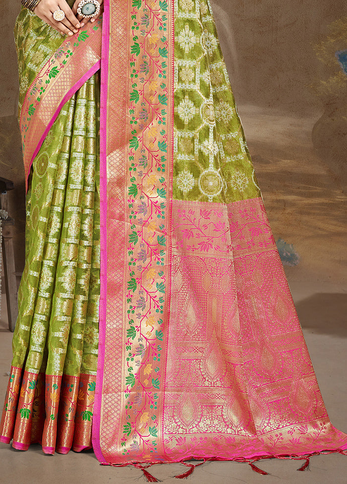 Multicolor Dupion Silk Saree With Blouse Piece