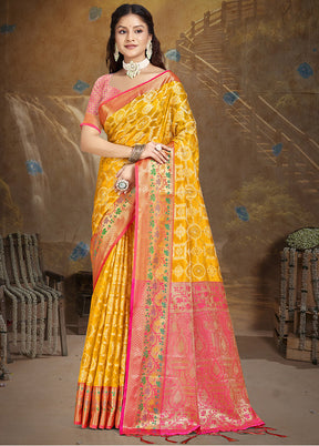 Multicolor Dupion Silk Saree With Blouse Piece