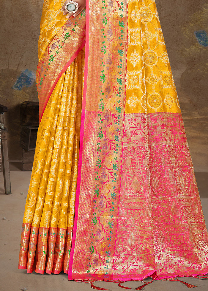 Multicolor Dupion Silk Saree With Blouse Piece