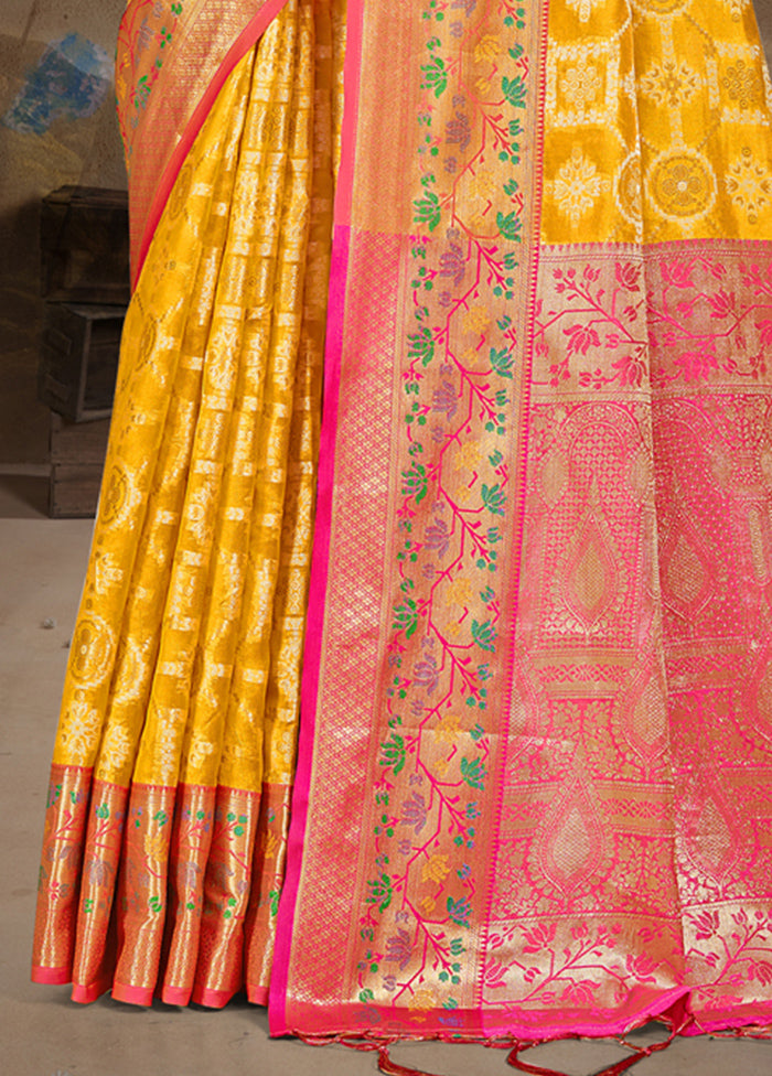 Multicolor Dupion Silk Saree With Blouse Piece