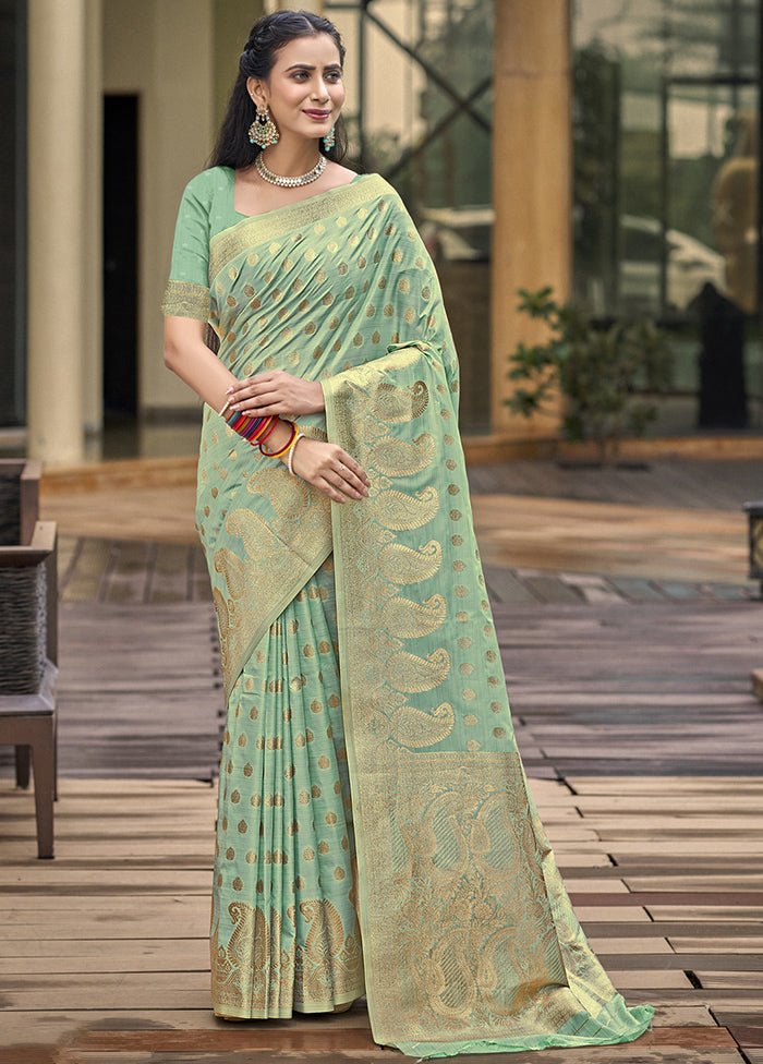 Multicolor Dupion Silk Saree With Blouse Piece