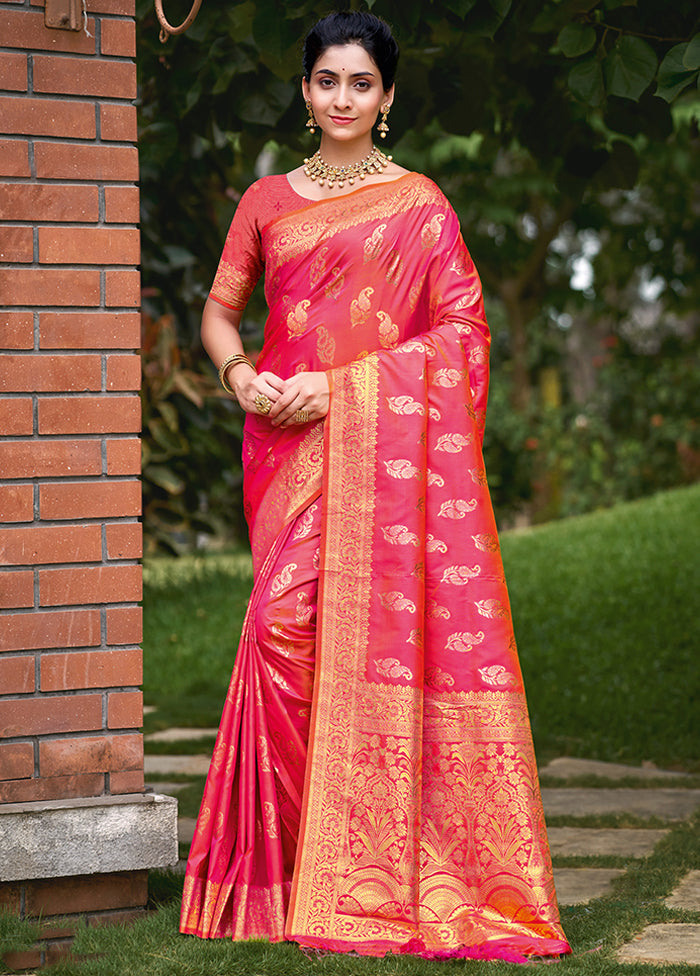 Multicolor Dupion Silk Saree With Blouse Piece